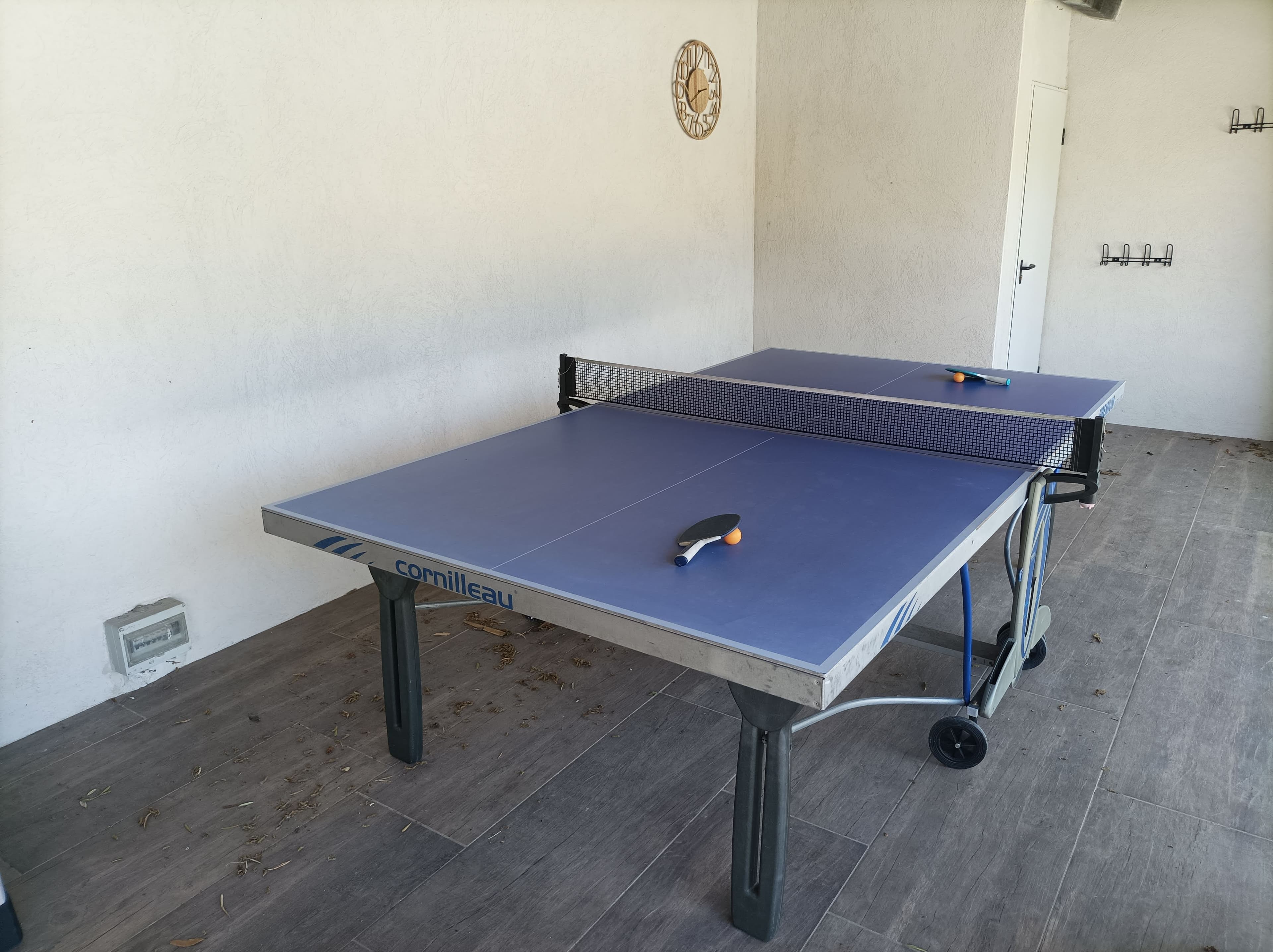 Table de ping-pong sous pool house